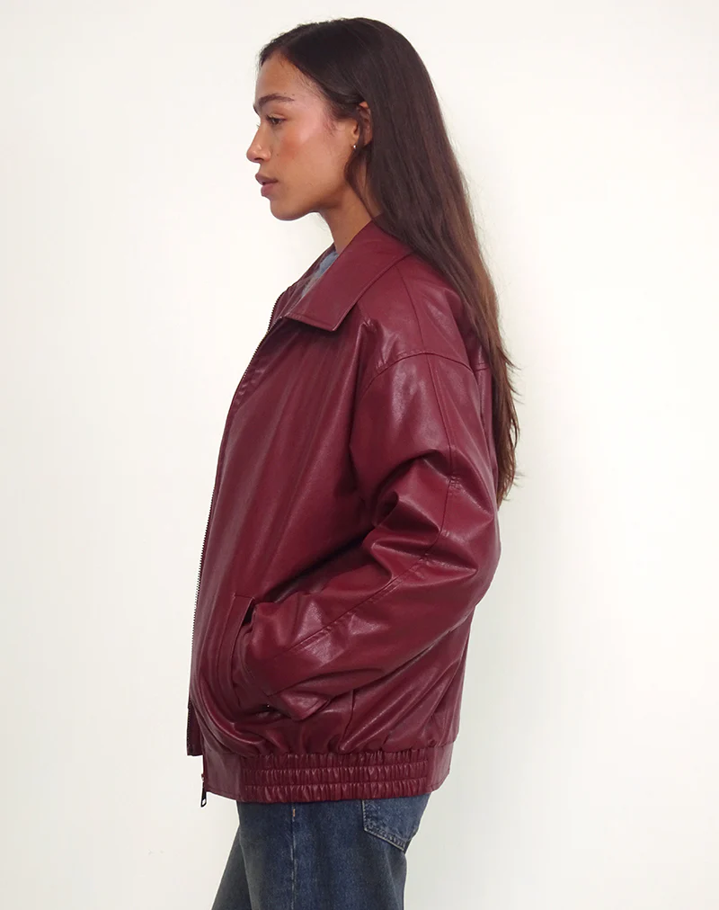Cavita Jacket in Burgundy - Image 4