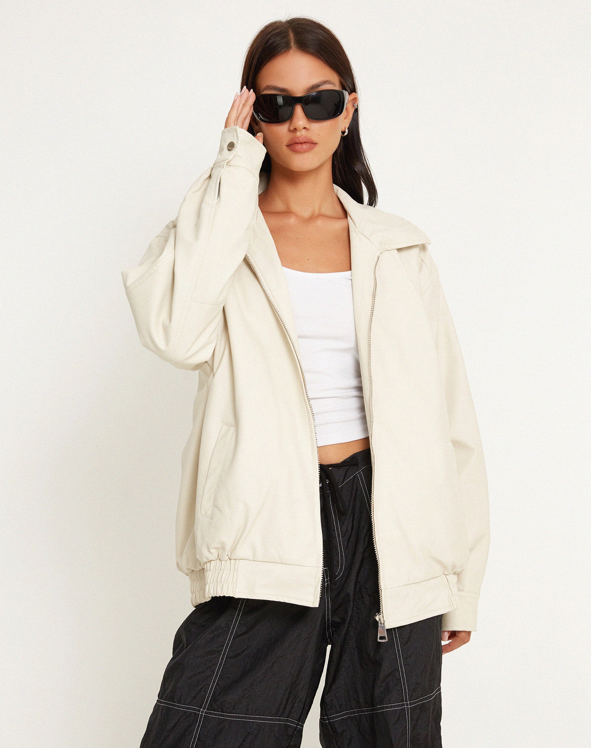 Cavita Jacket in PU Cream - Image 3