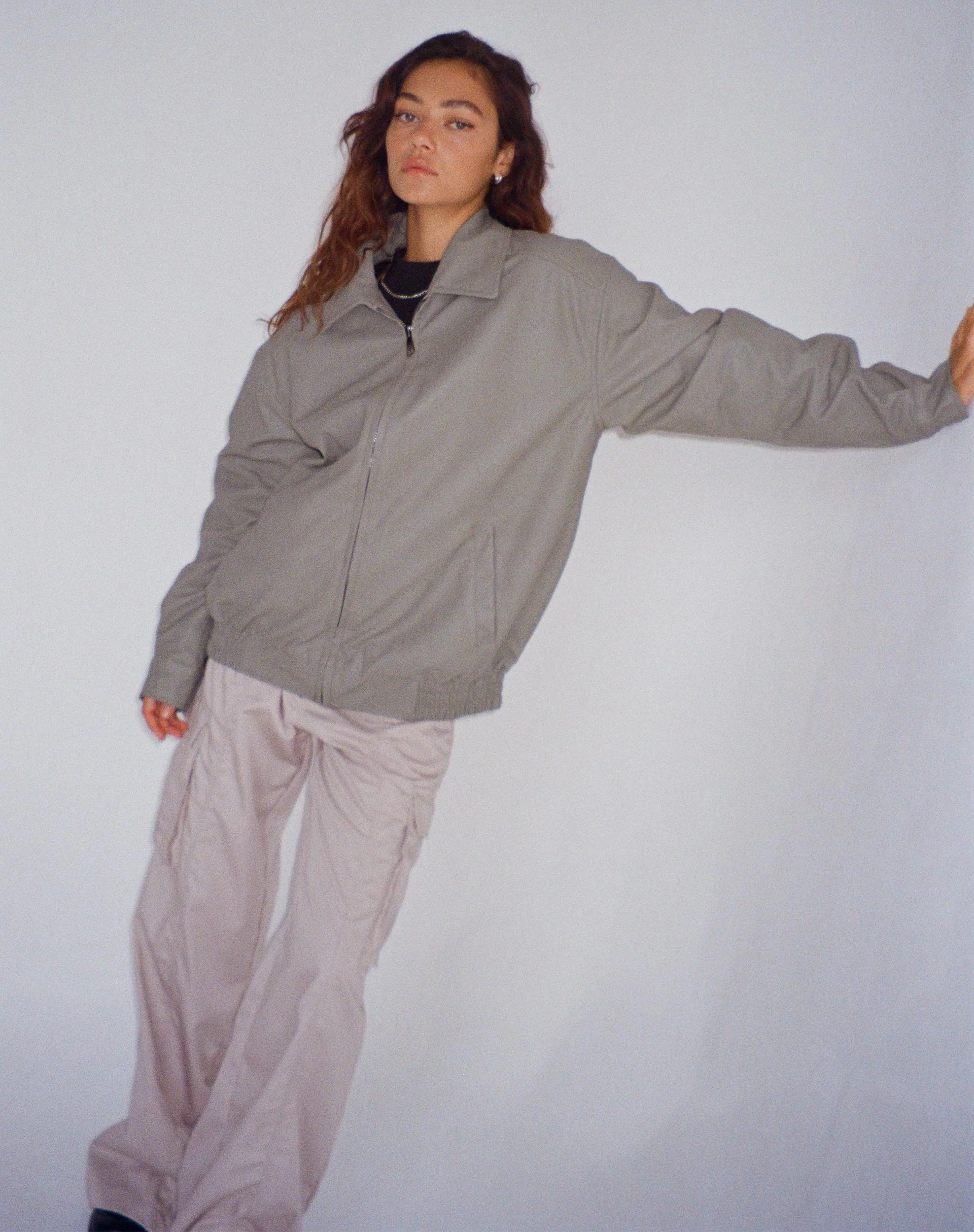 Cavita Jacket in PU Grey - Image 2