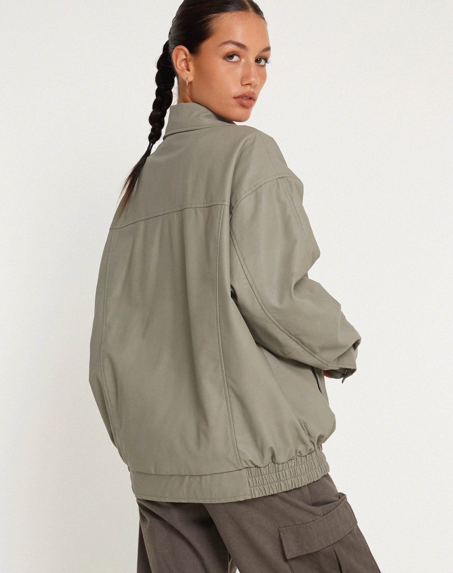 Cavita Jacket in PU Grey - Image 4