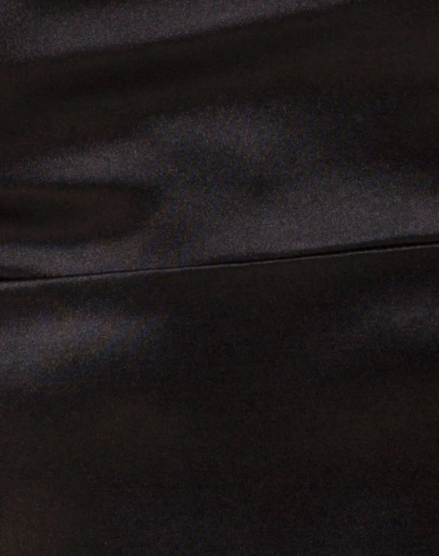 Cecile Dress in Satin Black - Image 5