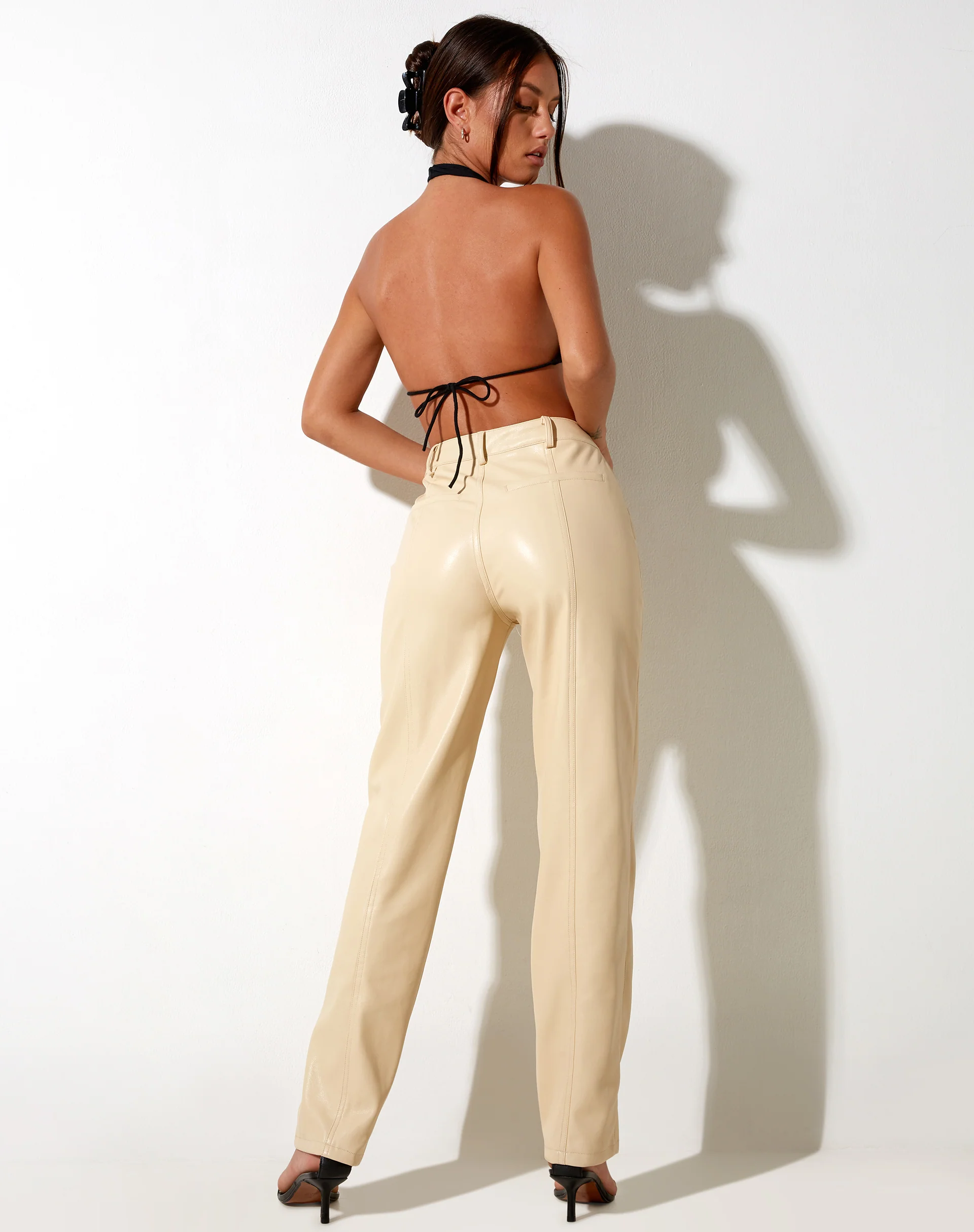 Centa Trouser in PU Butter - Image 2