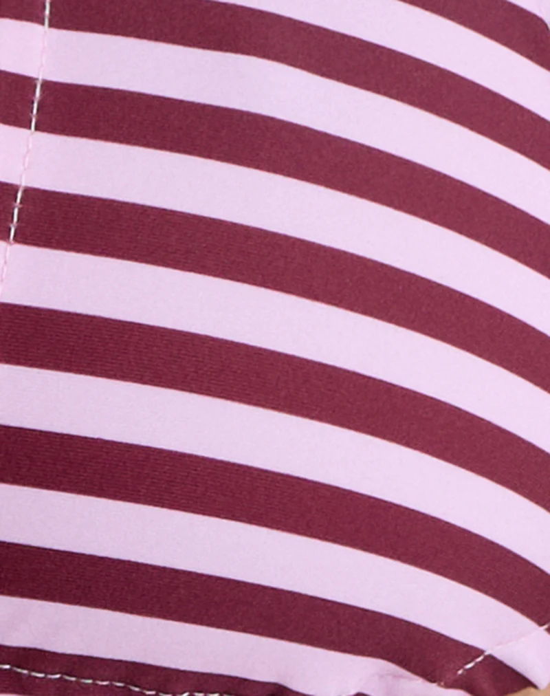 Cerry Bikini Top in Vivid Lines Purple and Pink - Image 7