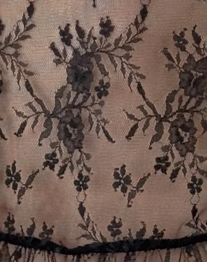 Champel Top in Wild Rose Lace Black - Image 6
