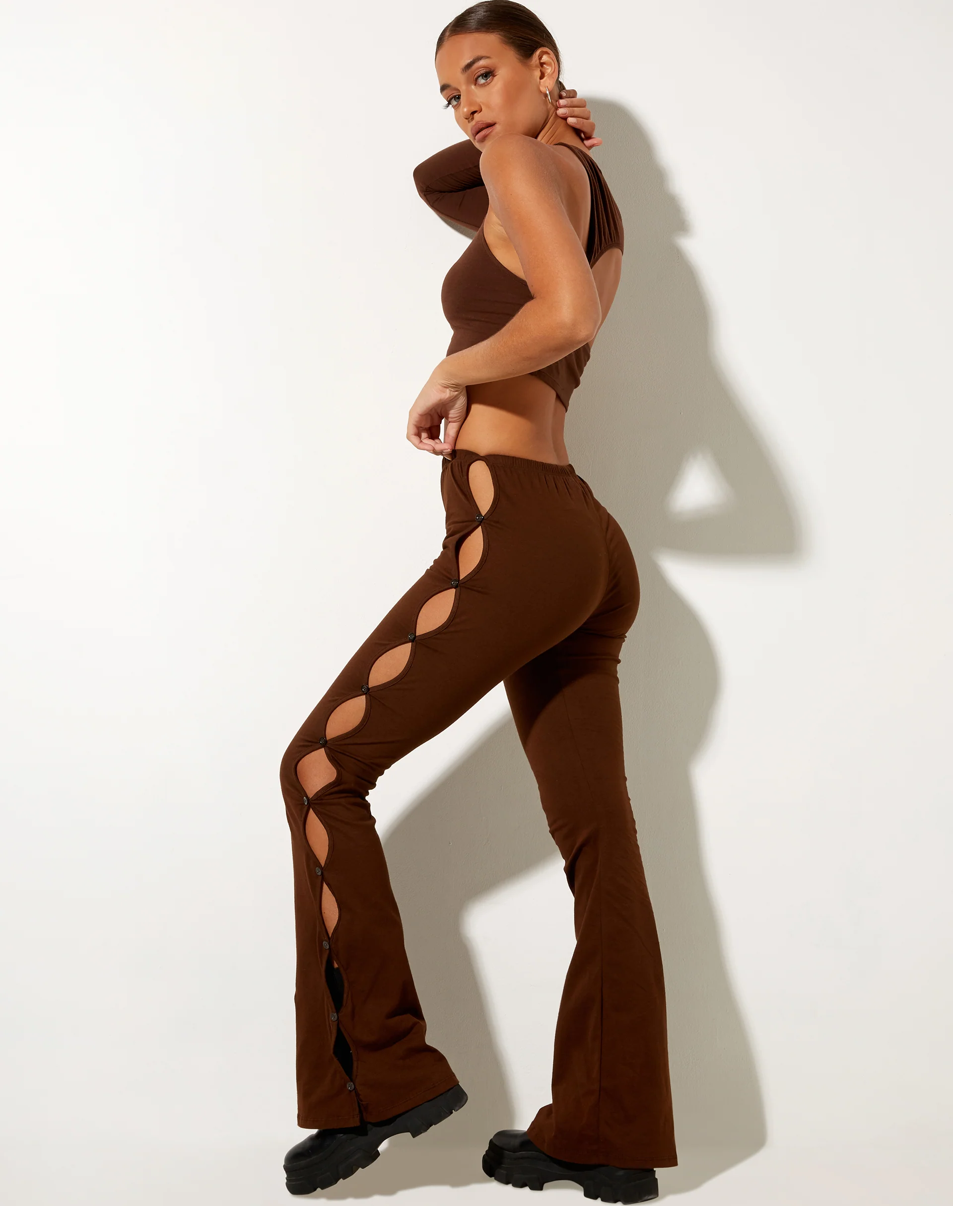 Channa Flare Trouser in Cocoa - Image 5