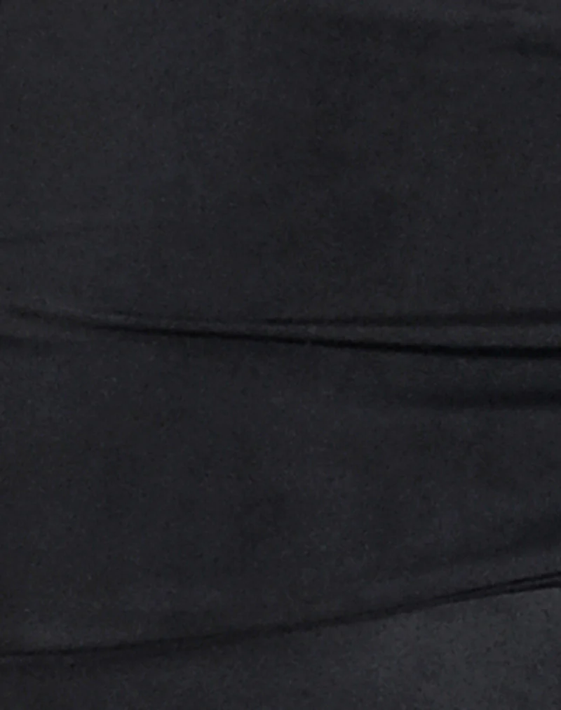 Chantira Fold Over Capri Trousers in Slinky Black - Image 6