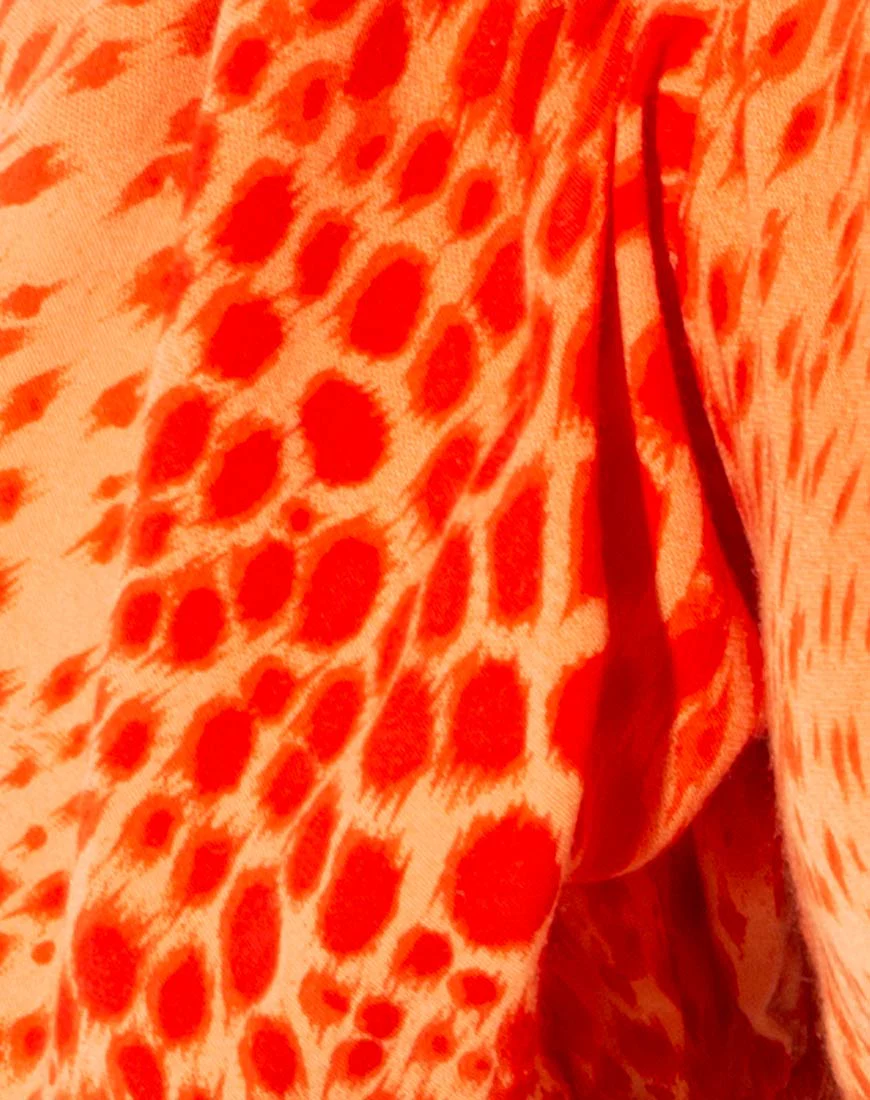 Chelin Crop Top in Gradient Cheetah Tangerine - Image 6