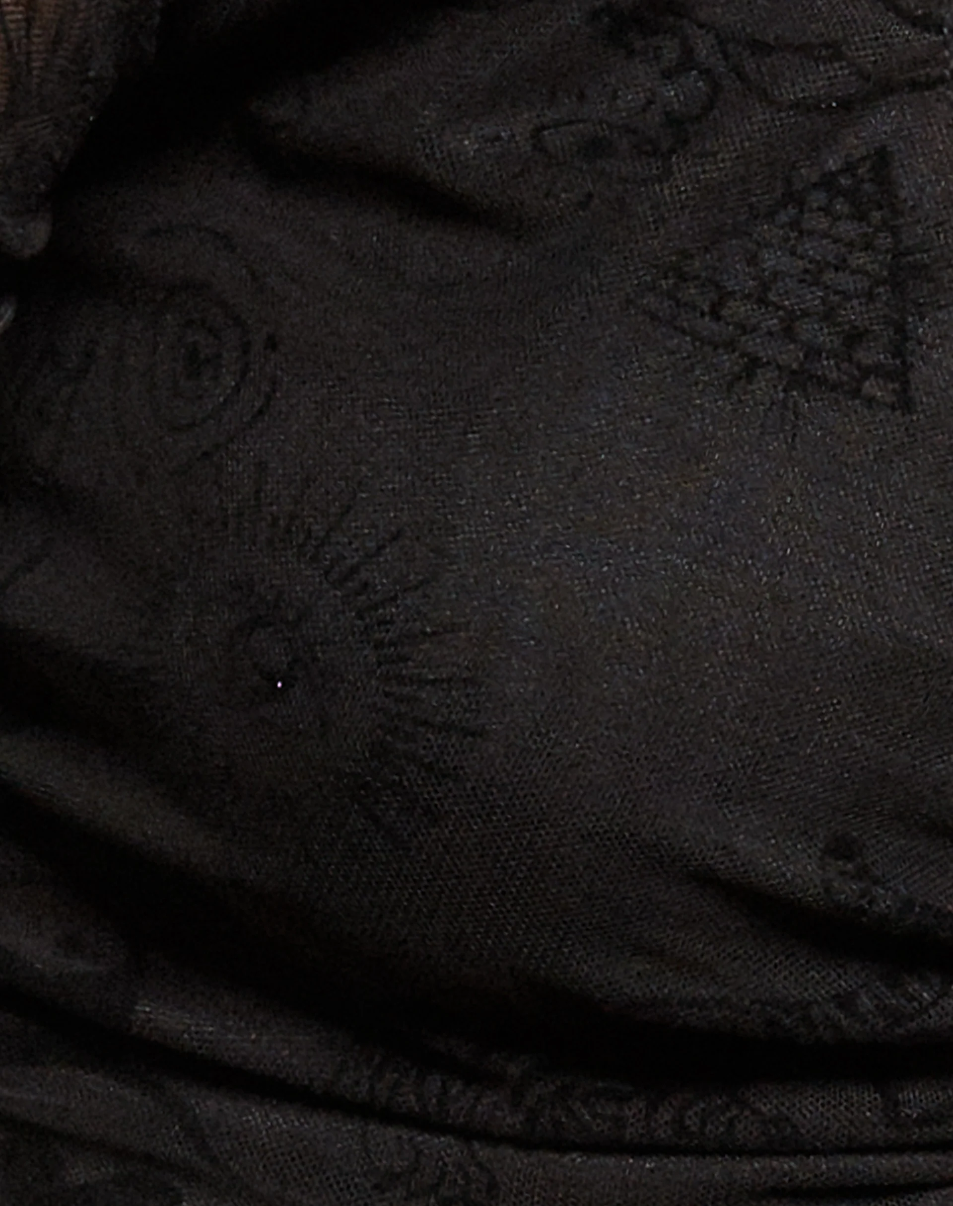 Chilo Long Sleeve Top in Black Hand and Heart Flock - Image 7