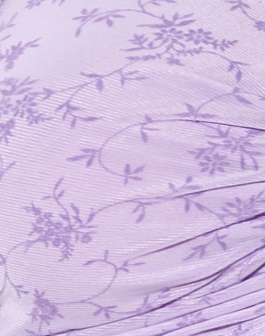 Chilo Long Sleeve Top in Love Bloom Lilac Flock - Image 6