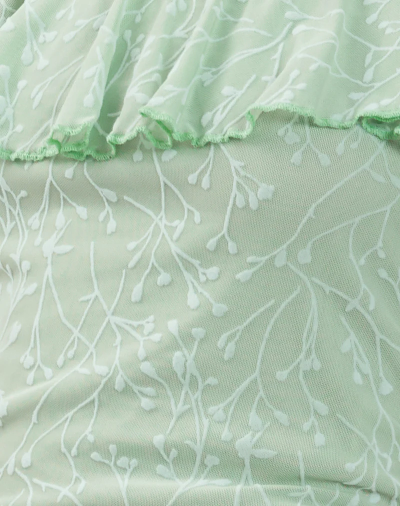 Chira Top in Shadow Floral Sage - Image 5
