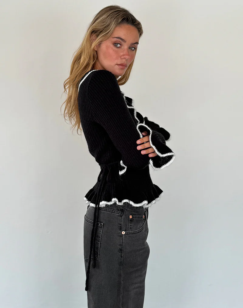 Christella Top in Black - Image 2
