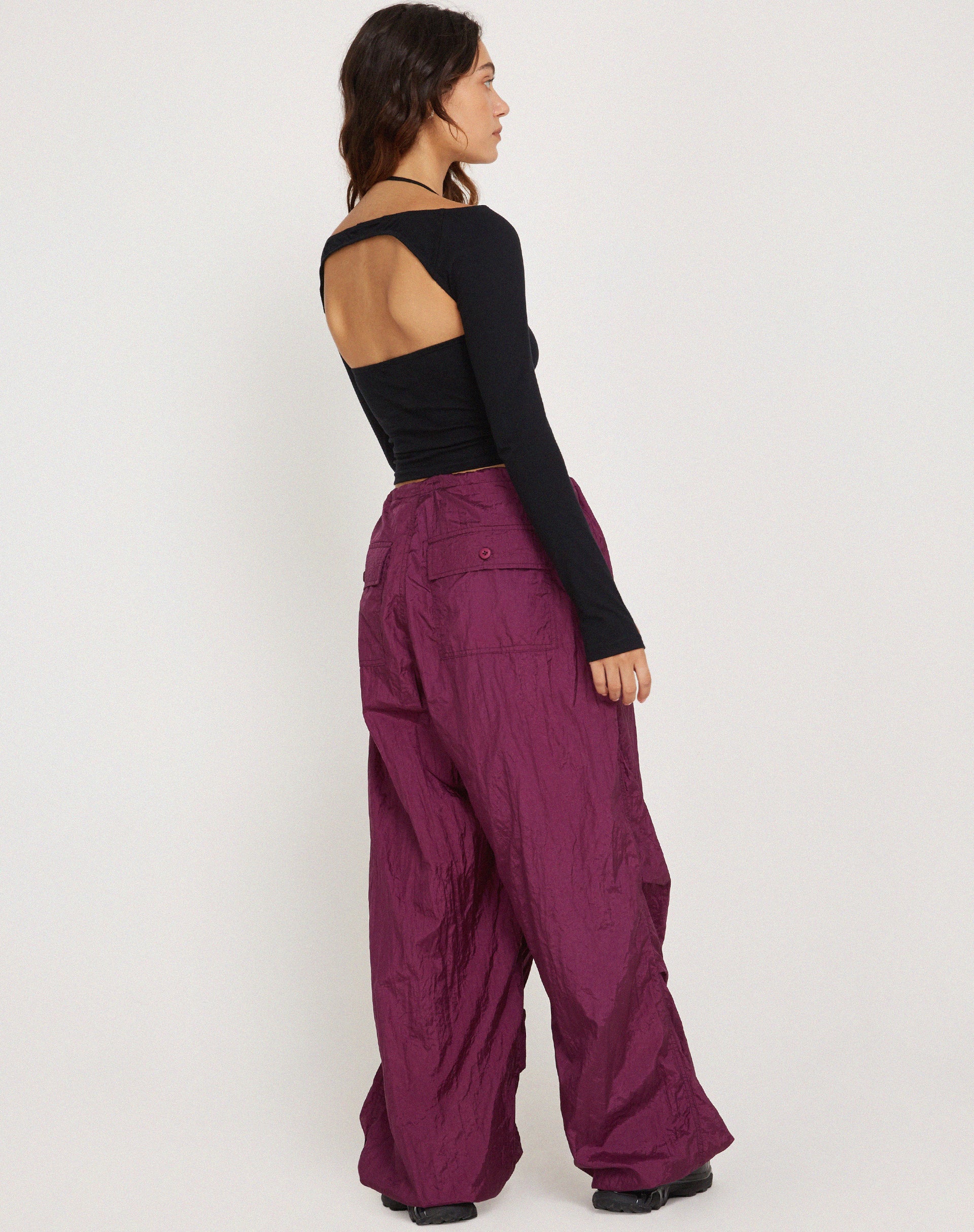 Chute Trouser in Deep Purple - Image 2