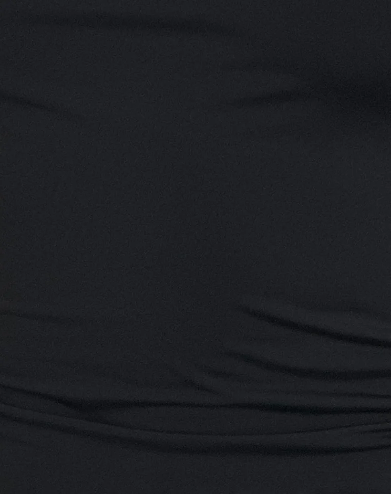 Chuya Cowl Back Top in Slinky Black - Image 6