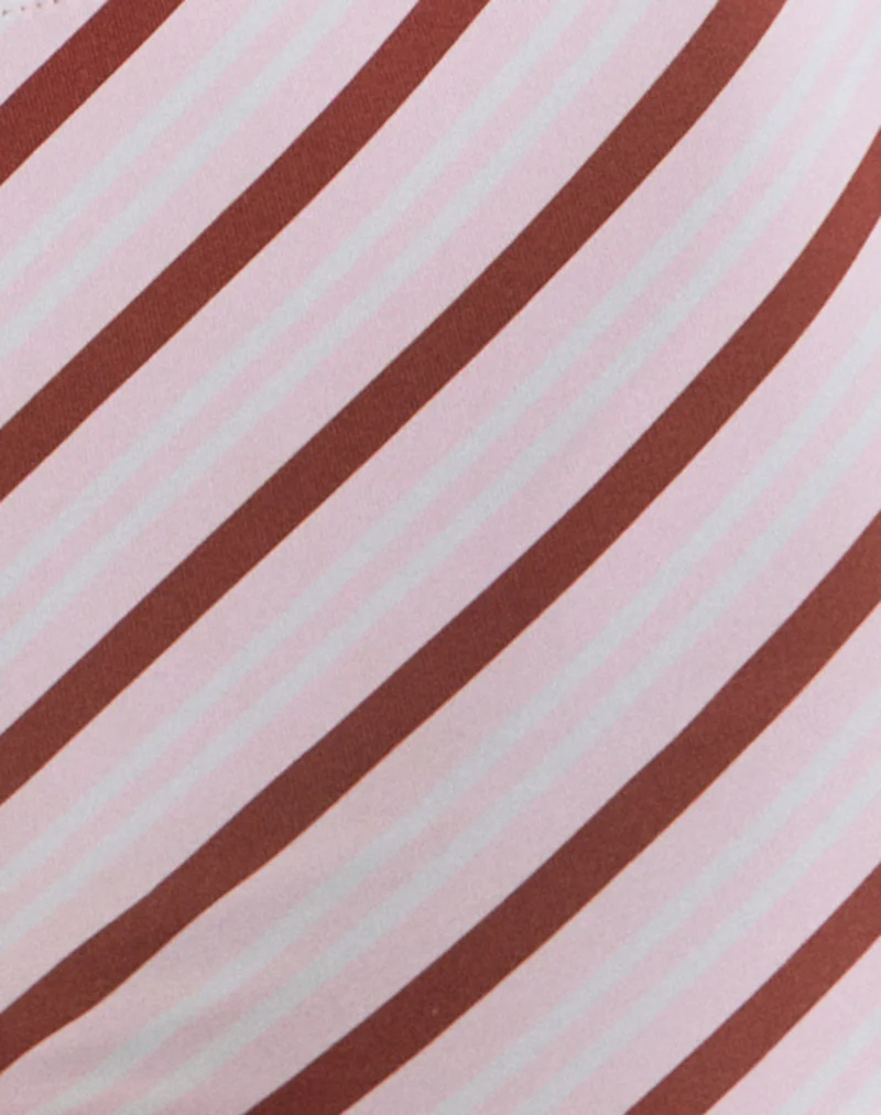 Ciana Hot Pants in Diagonal Stripe Pink - Image 6