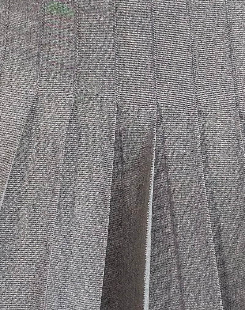 Cida Pleated Mini Skirt in Dark Charcoal - Image 6