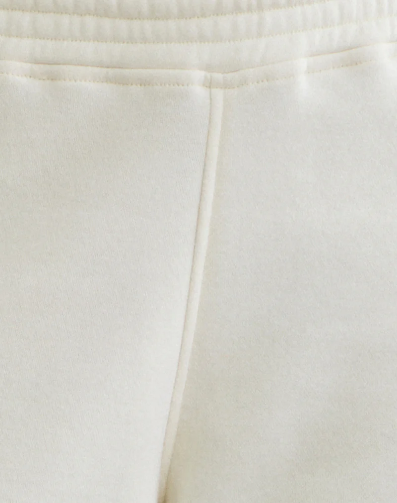 Cille Loose Jogger in Fleece Winter White - Image 5