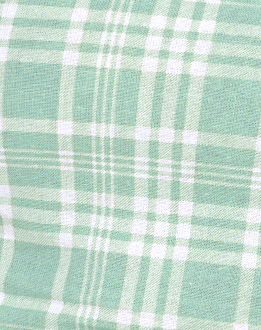 Cindy Crop Top in Table Cloth Neo Mint - Image 5