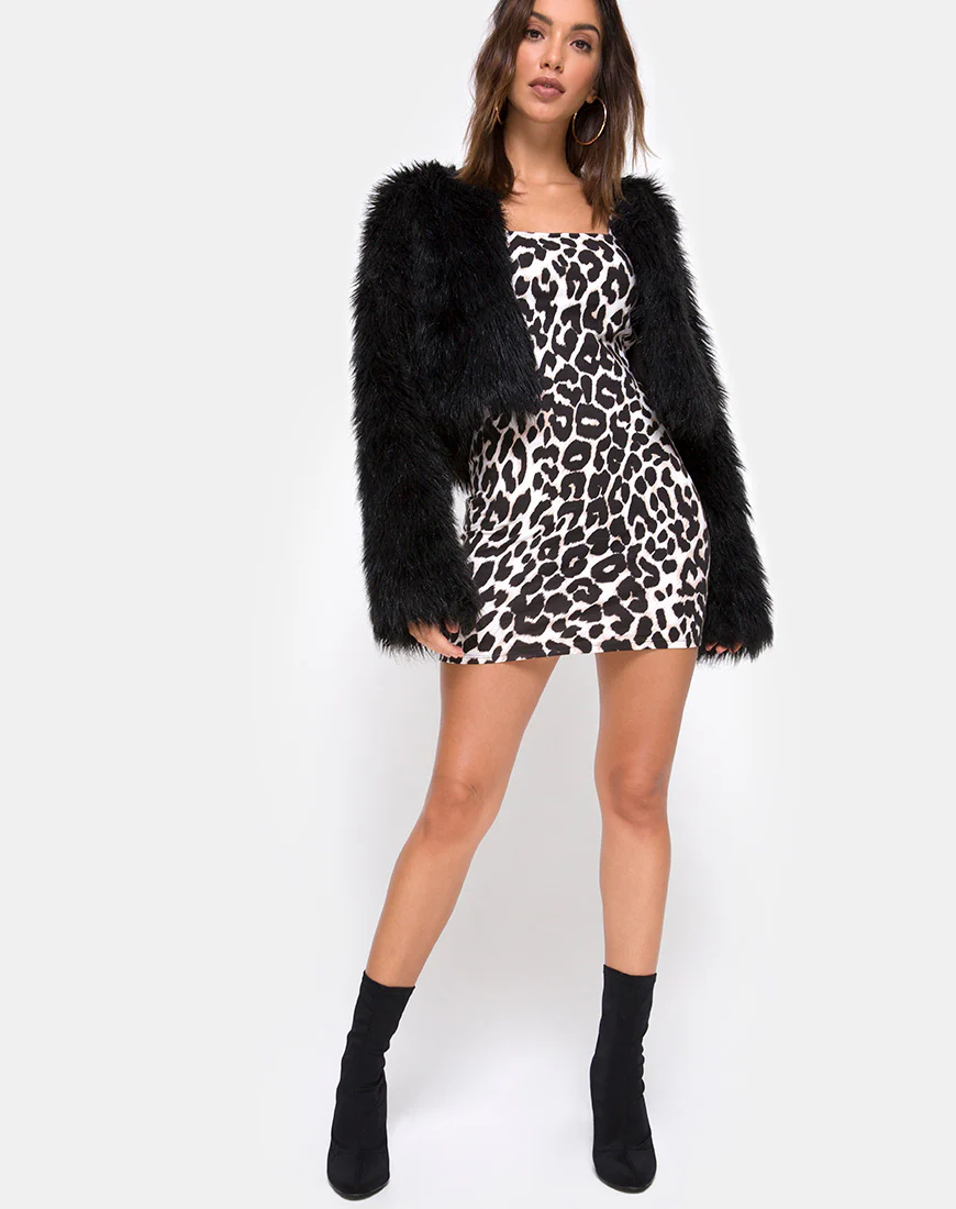 Cinelle Bodycon Dress in Oversize Jaguar - Image 3
