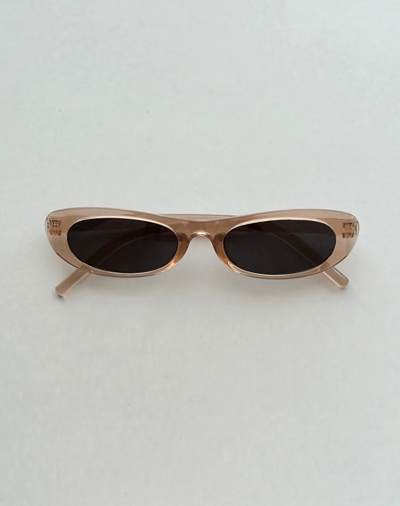 Cinida Rectangle Sunglasses in Opaque Rose - Image 2