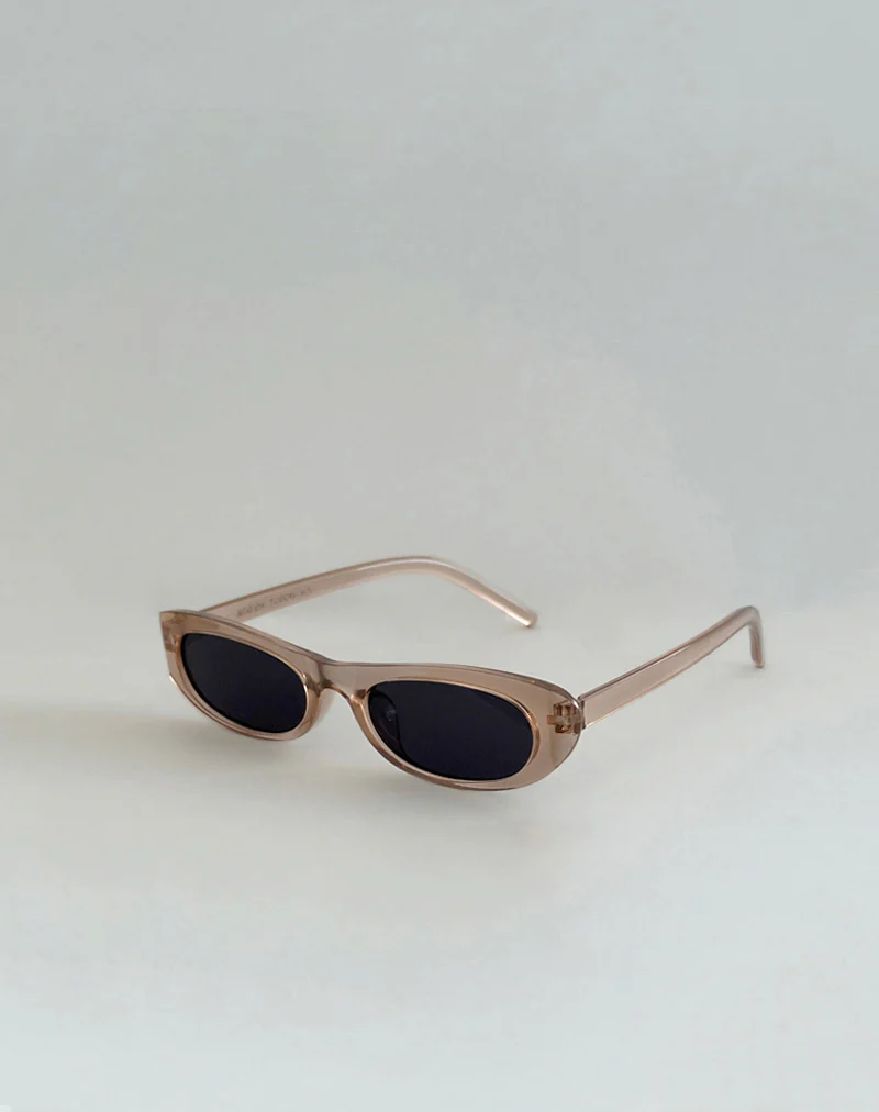 Cinida Rectangle Sunglasses in Opaque Rose - Image 3