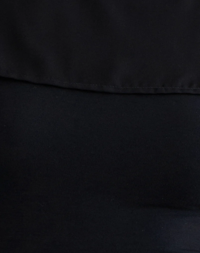 Cirata Top in Rayon Jersey Chiffon Black - Image 6