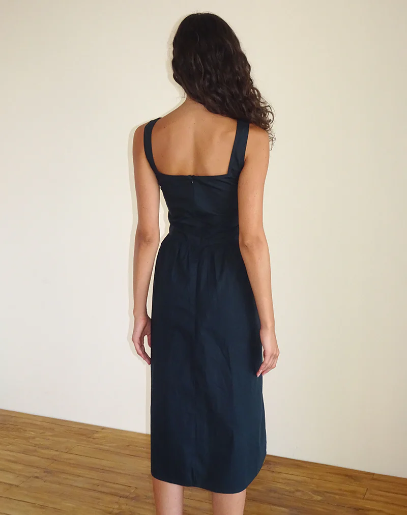 Clesiel Midi Dress in Tap Shoe with Off White Bows - Image 4