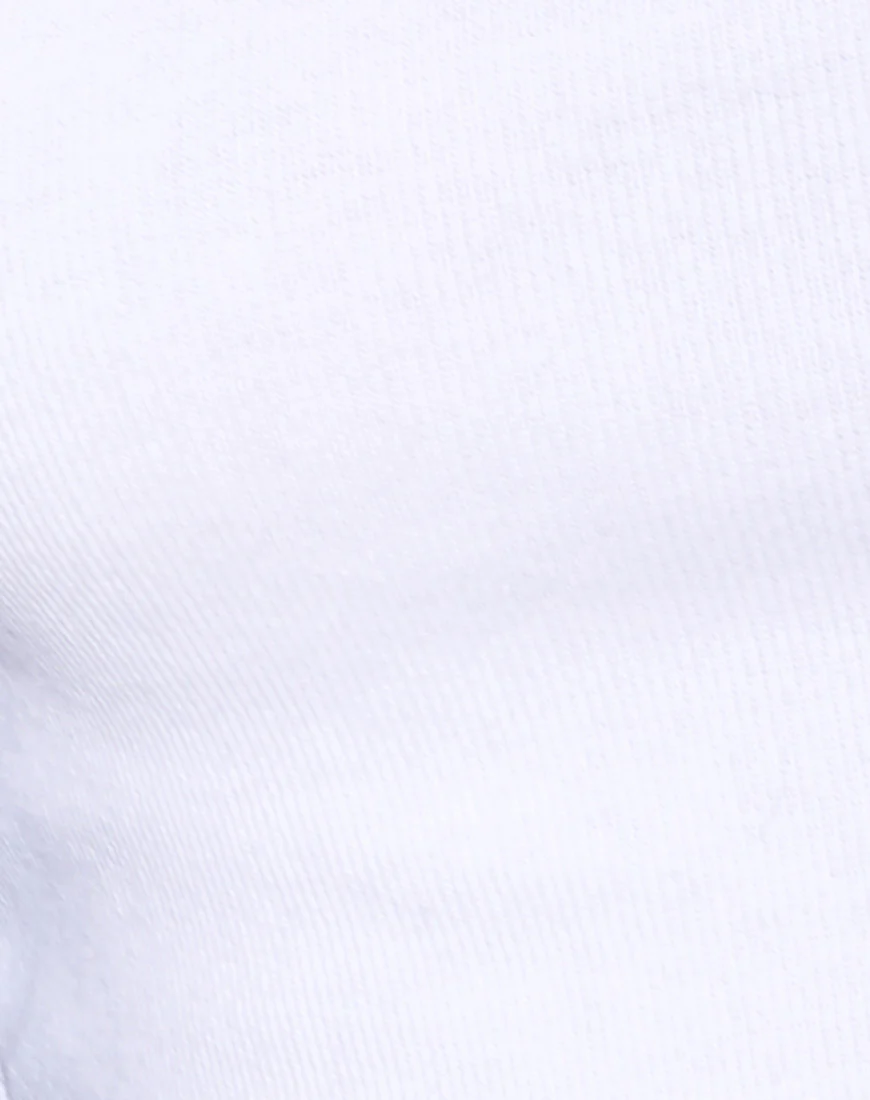 Clias Vest Top in Rib White - Image 5