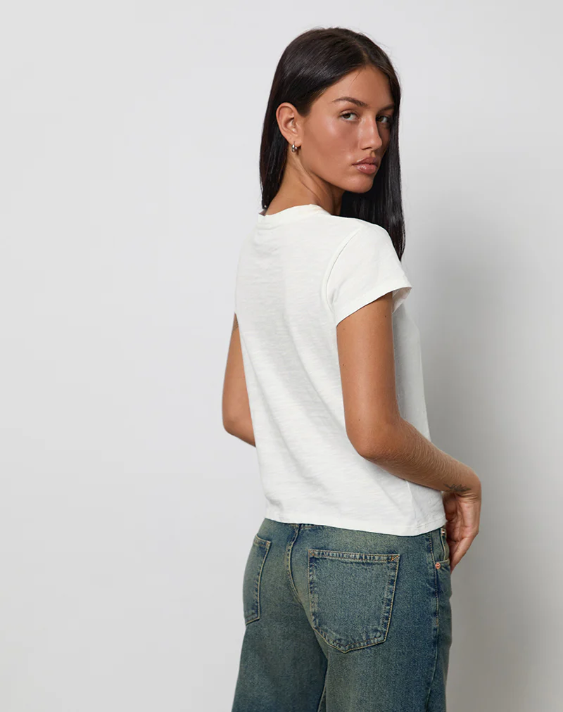 Clio Baggy Tee in Ivory - Image 3