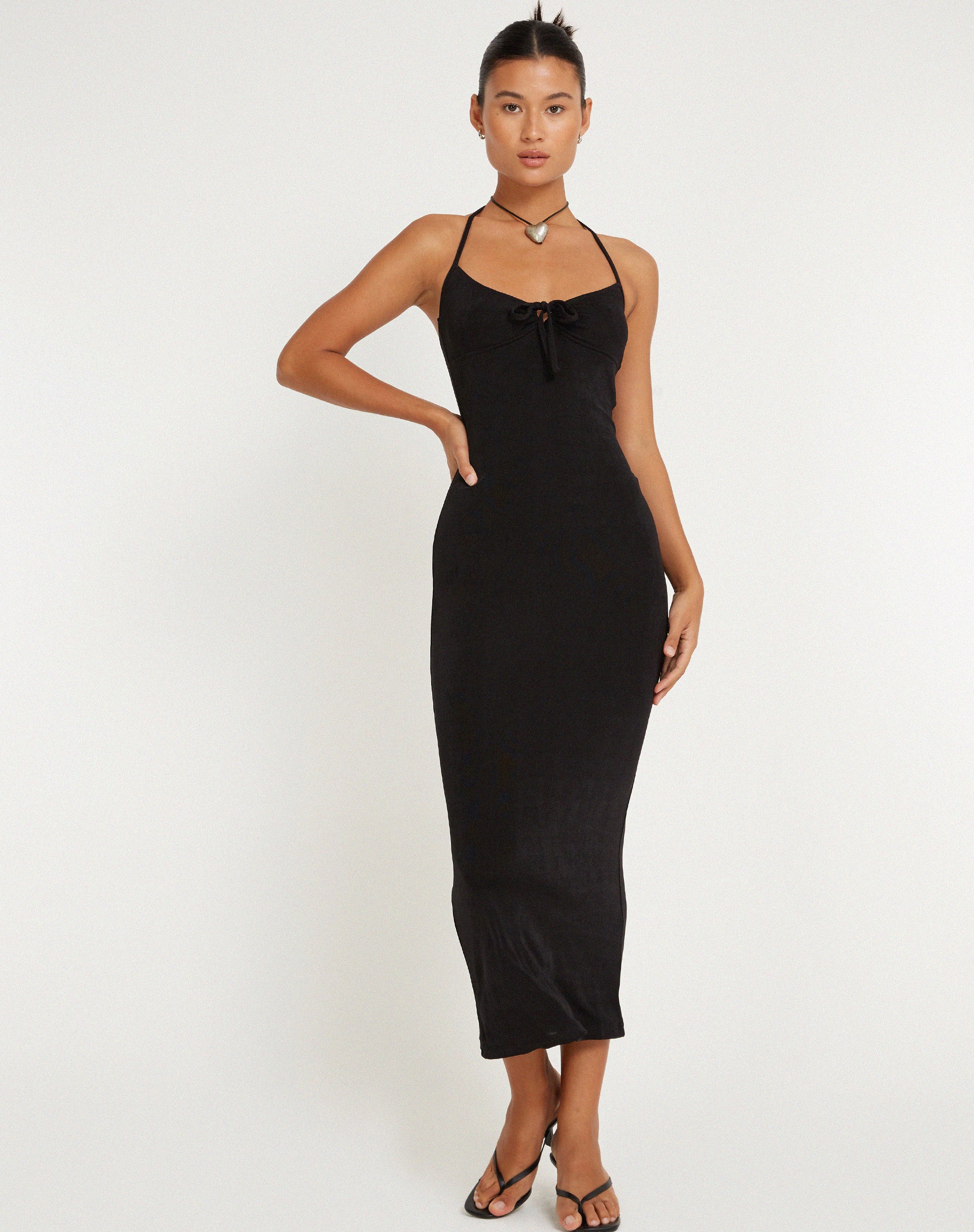 Clovia Maxi Dress in Black - Image 3