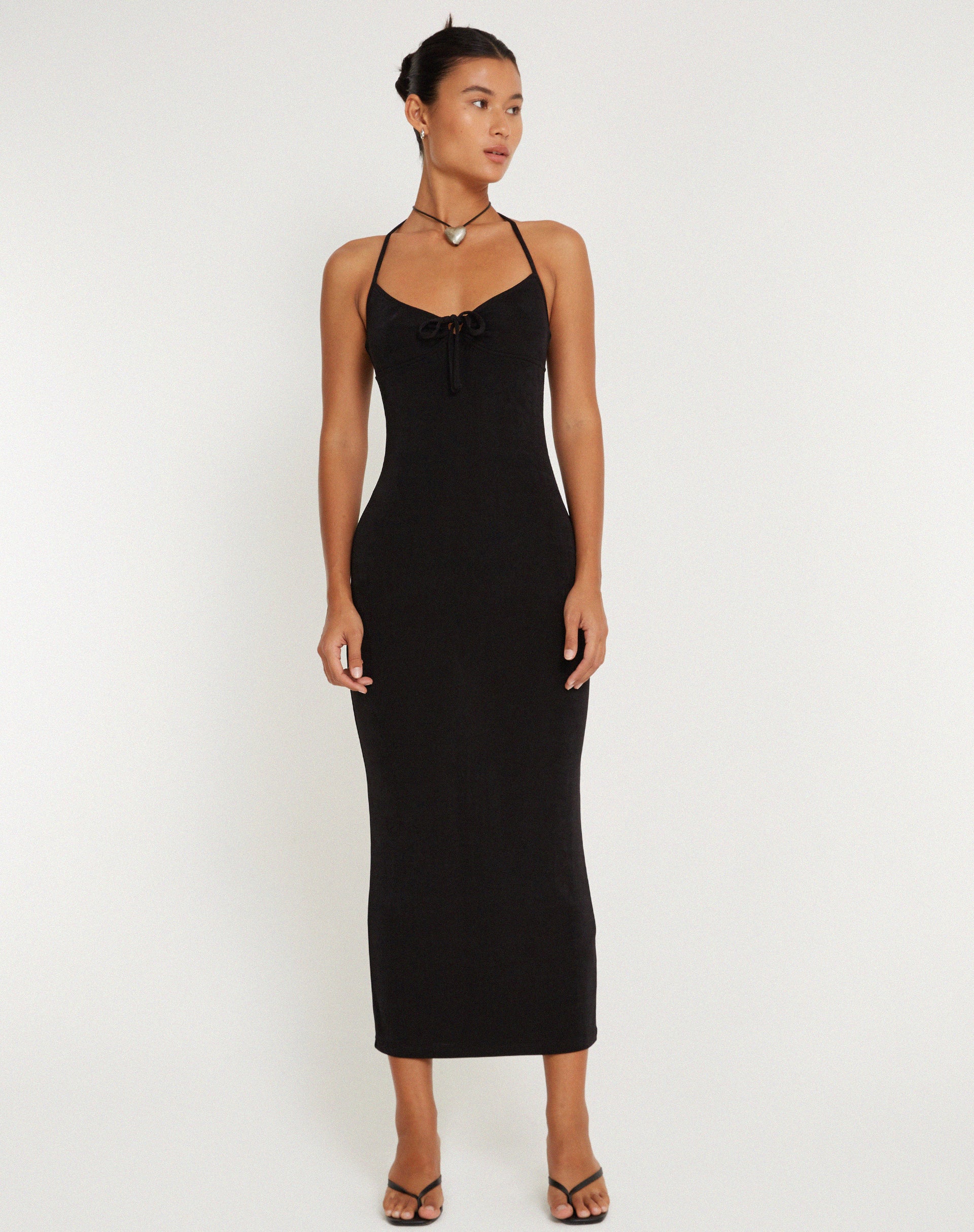 Clovia Maxi Dress in Black - Image 4