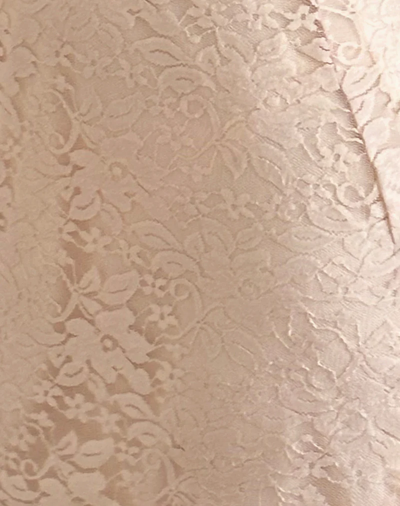 Codami Halterneck Mini Dress in Lace Lotus Pink - Image 6