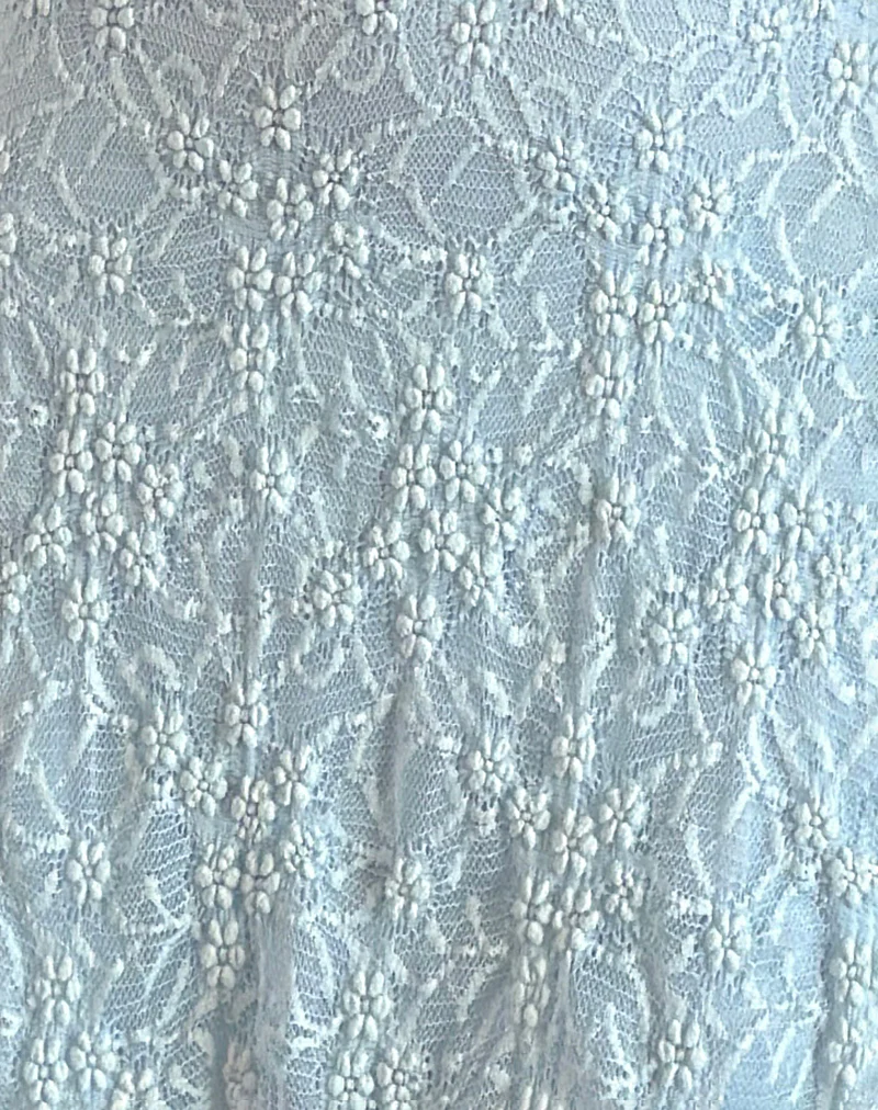 Codami Halterneck Mini Dress in Ice Blue Lace - Image 6