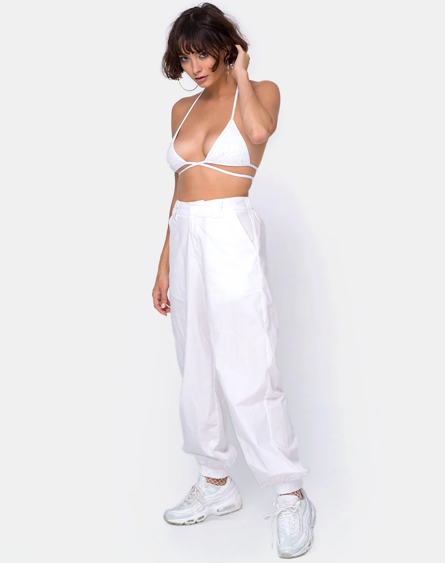 Cogi Top in Matte Fishcale Sequin White - Image 5