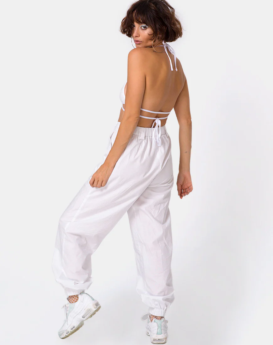 Cogi Top in Matte Fishcale Sequin White - Image 6