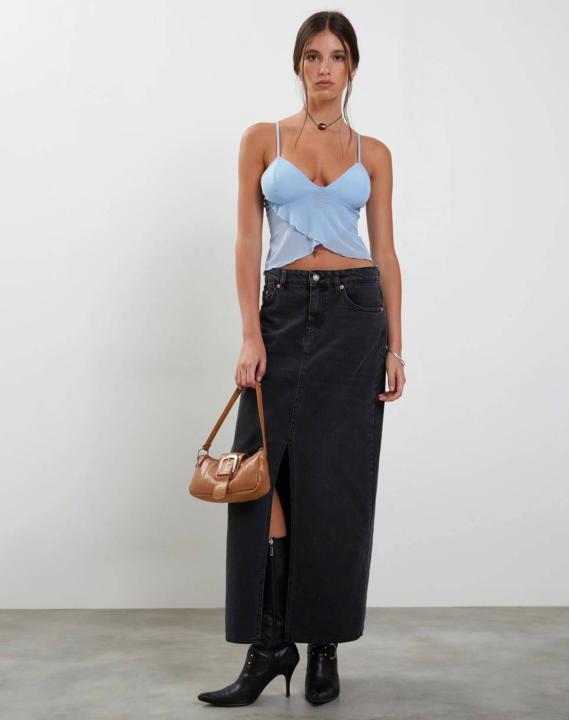 Cojira Mesh Butterfly Top in Baby Blue - Image 2
