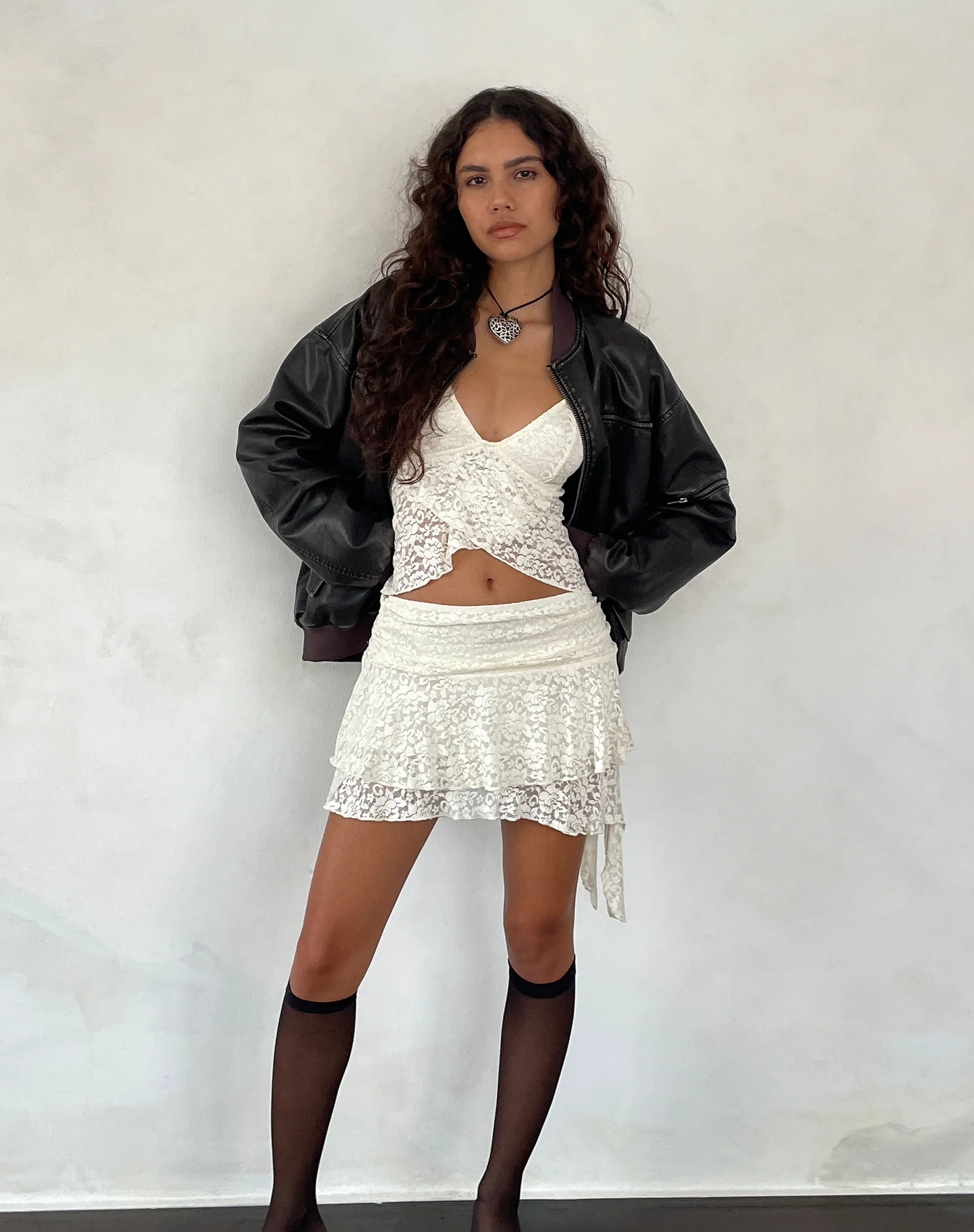 Cojira Lace Butterfly Top in Ivory - Image 2