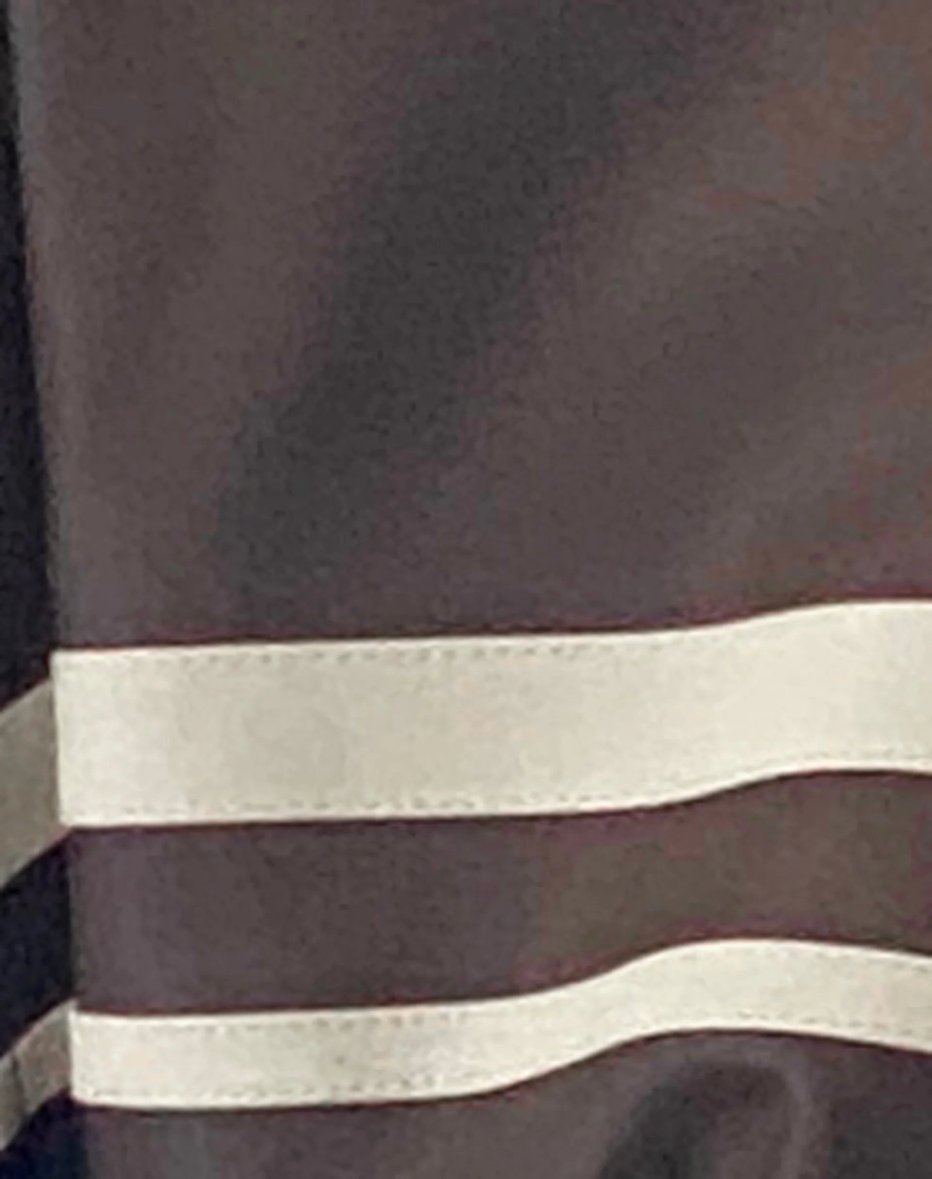 Colton Jacket in PU Chocolate with Ivory Stripe - Image 8