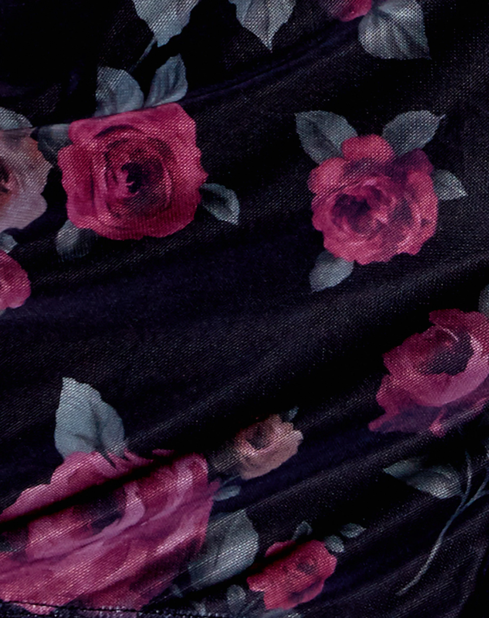 Cora Mini Skirt in Gothic Rose with Lace - Image 5