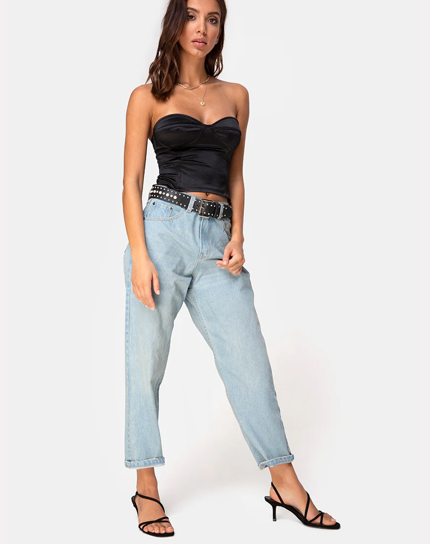 Corala Corset Top in Black - Image 3