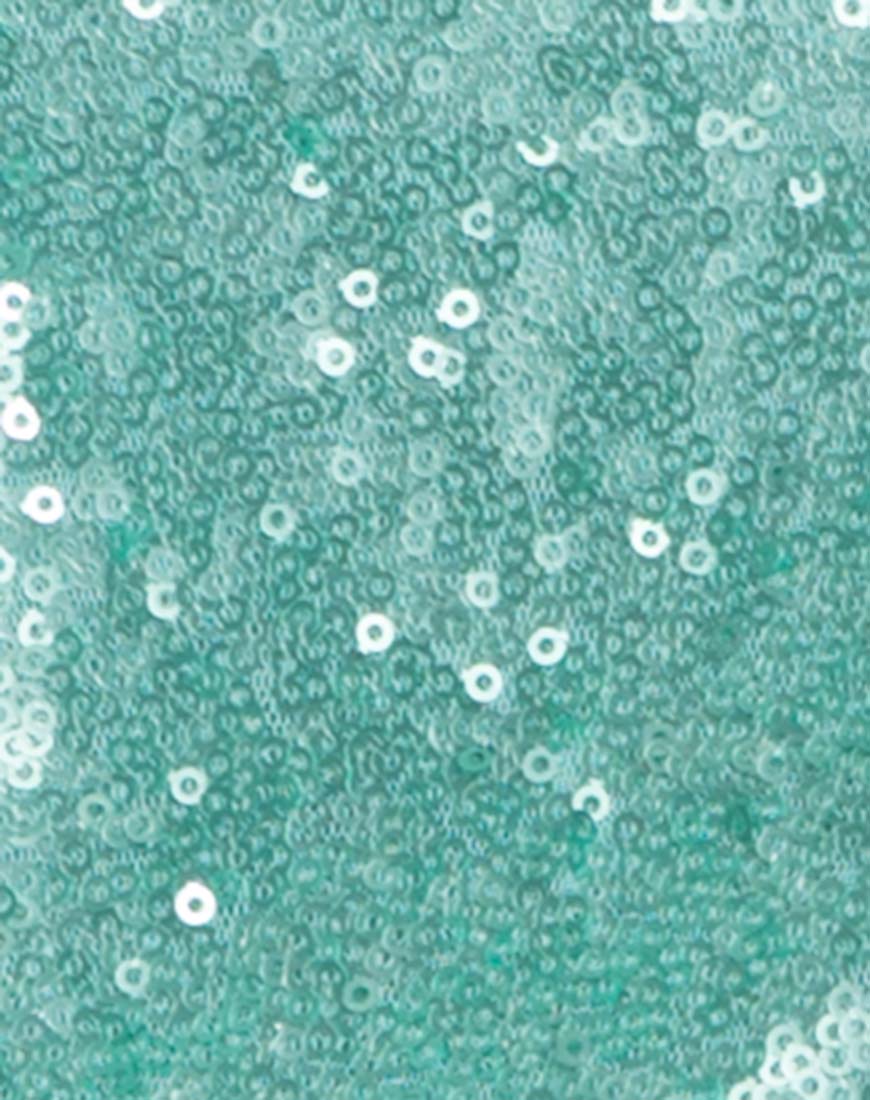 Corsica Playsuit in Peppermint Mini Sequin - Image 5