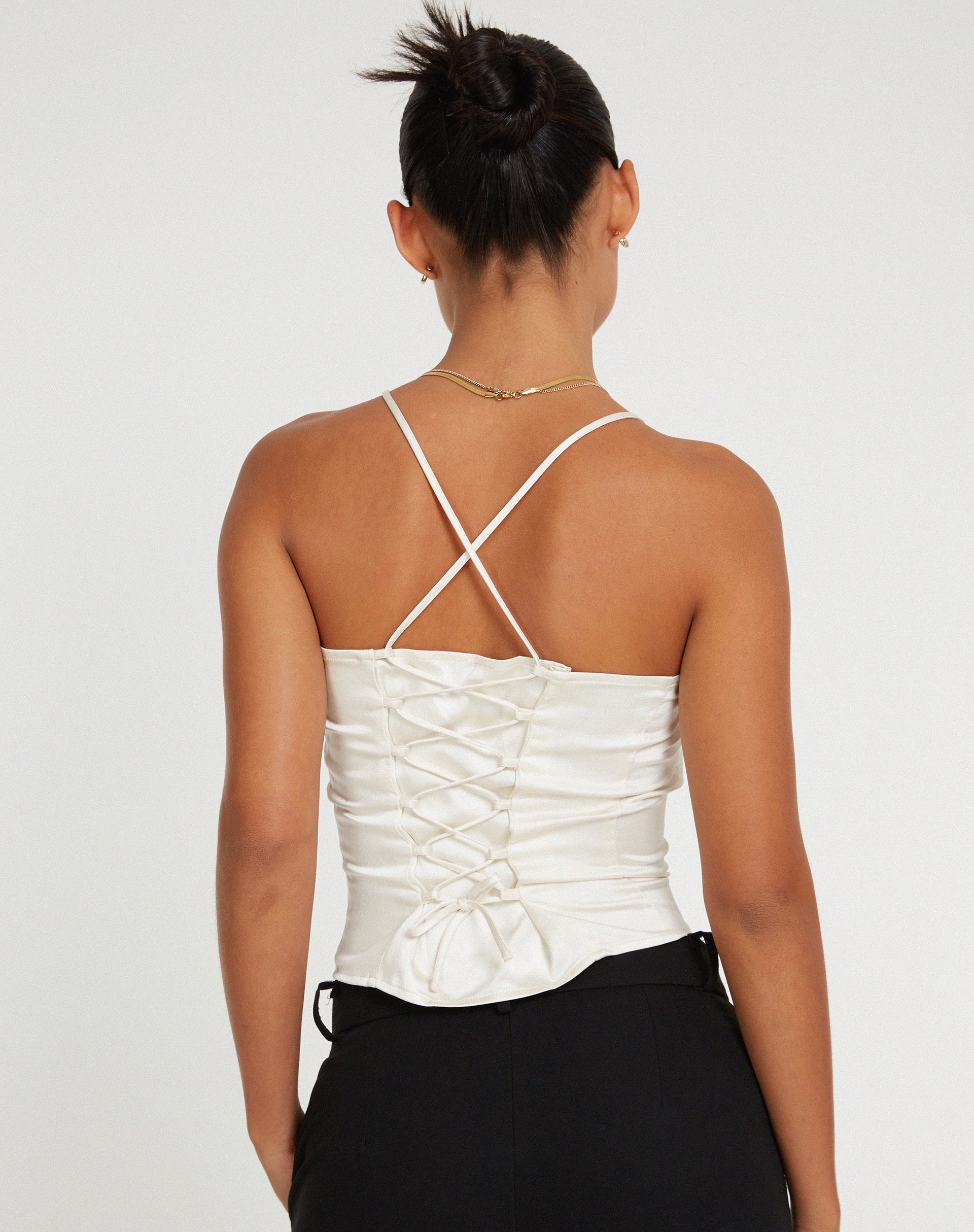 Cosey Top in Satin Ivory - Image 2