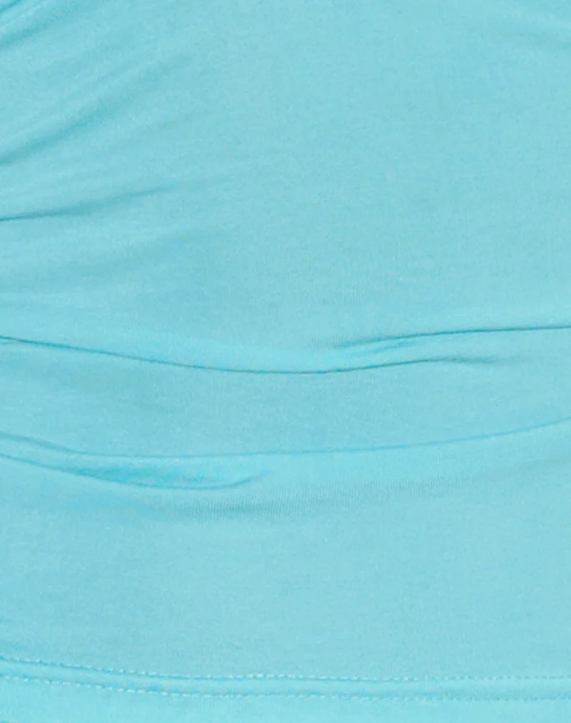 Cosimo Halterneck Top in Aqua - Image 6
