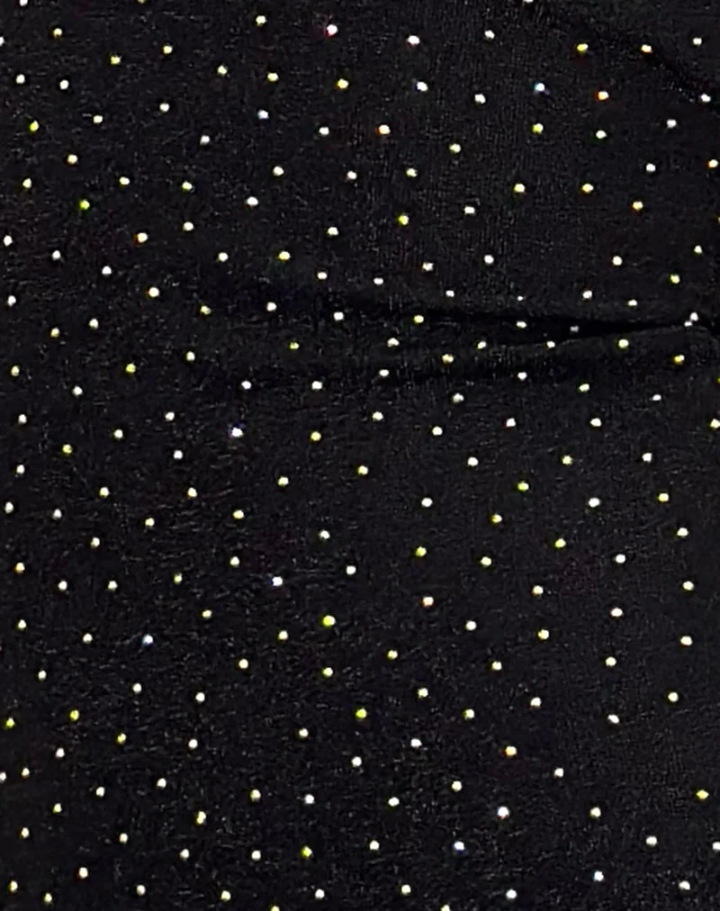Cosimo Halter Top in Dotty Lurex Black - Image 5