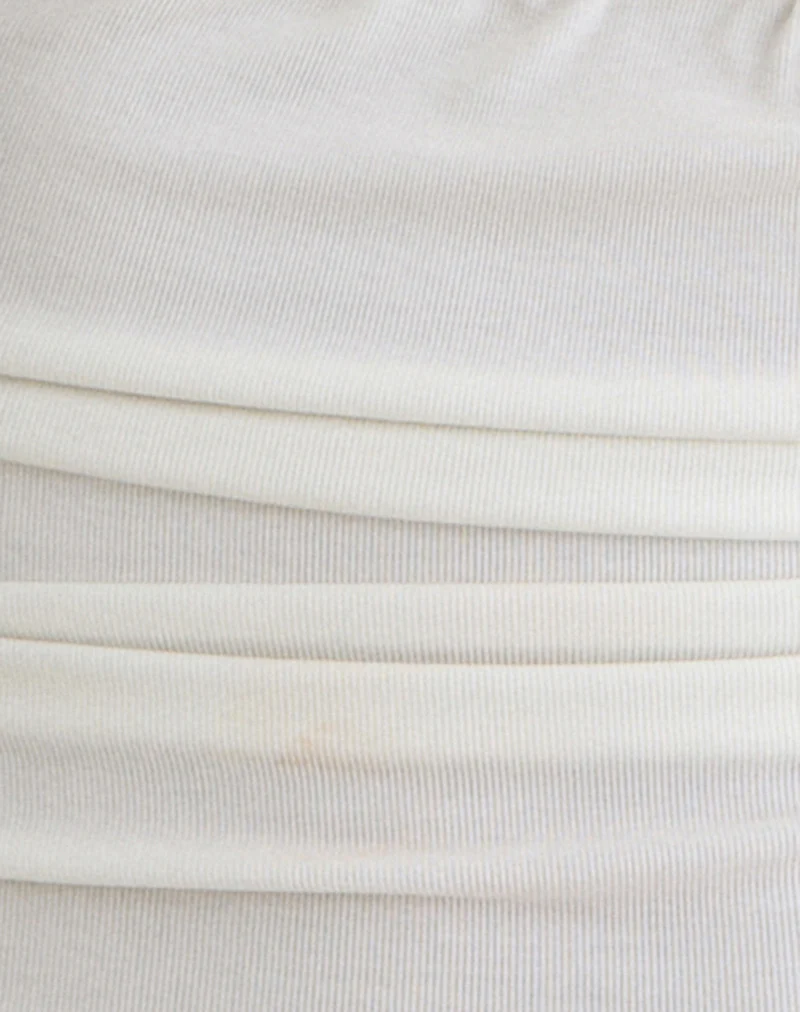 Cosimo Halterneck Top in Cream Eco Lyocell - Image 6