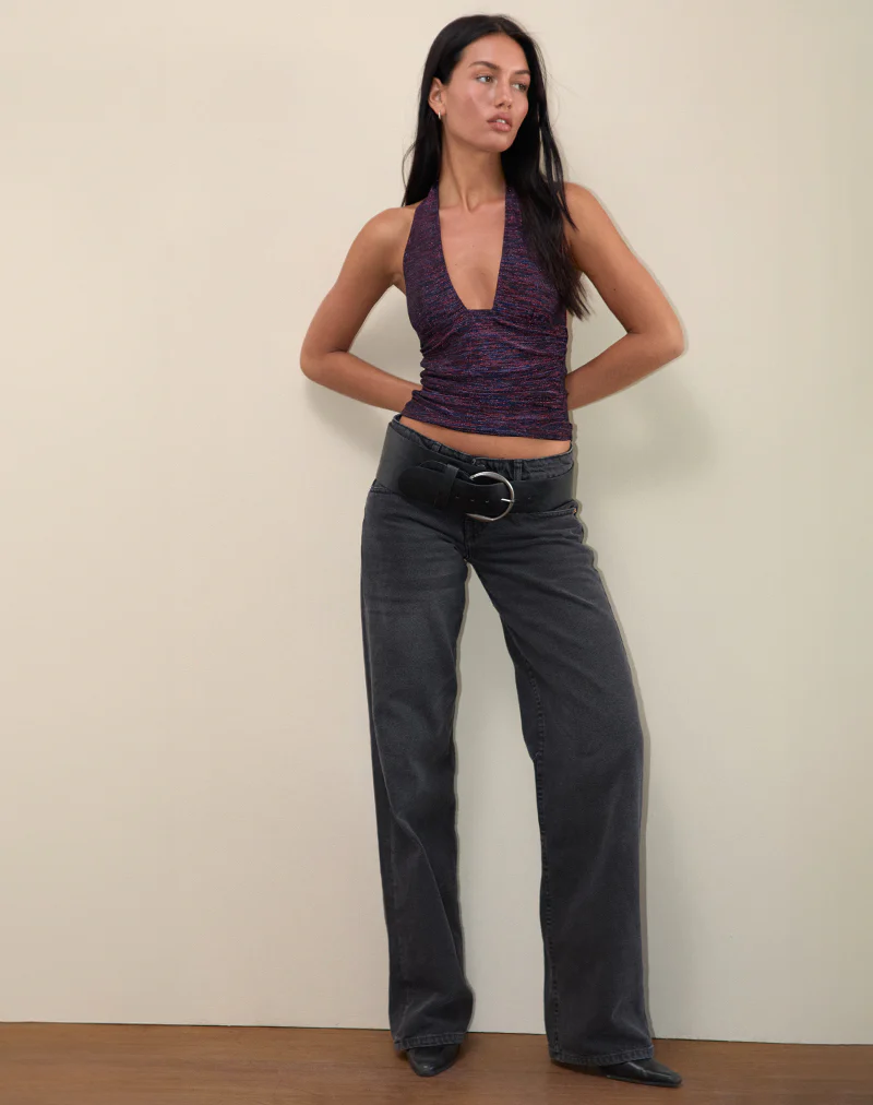 Cosimo Halter Neck Top in Multicolour - Image 2