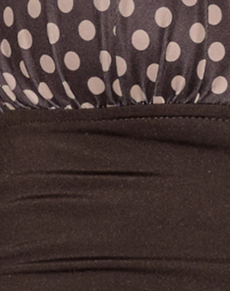 Cosimo Halterneck Top in Polka Bitter Chocolate - Image 6