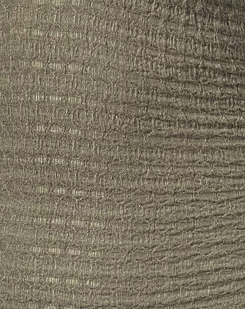 Cosimo Halter Neck Top in Textured Khaki - Image 6