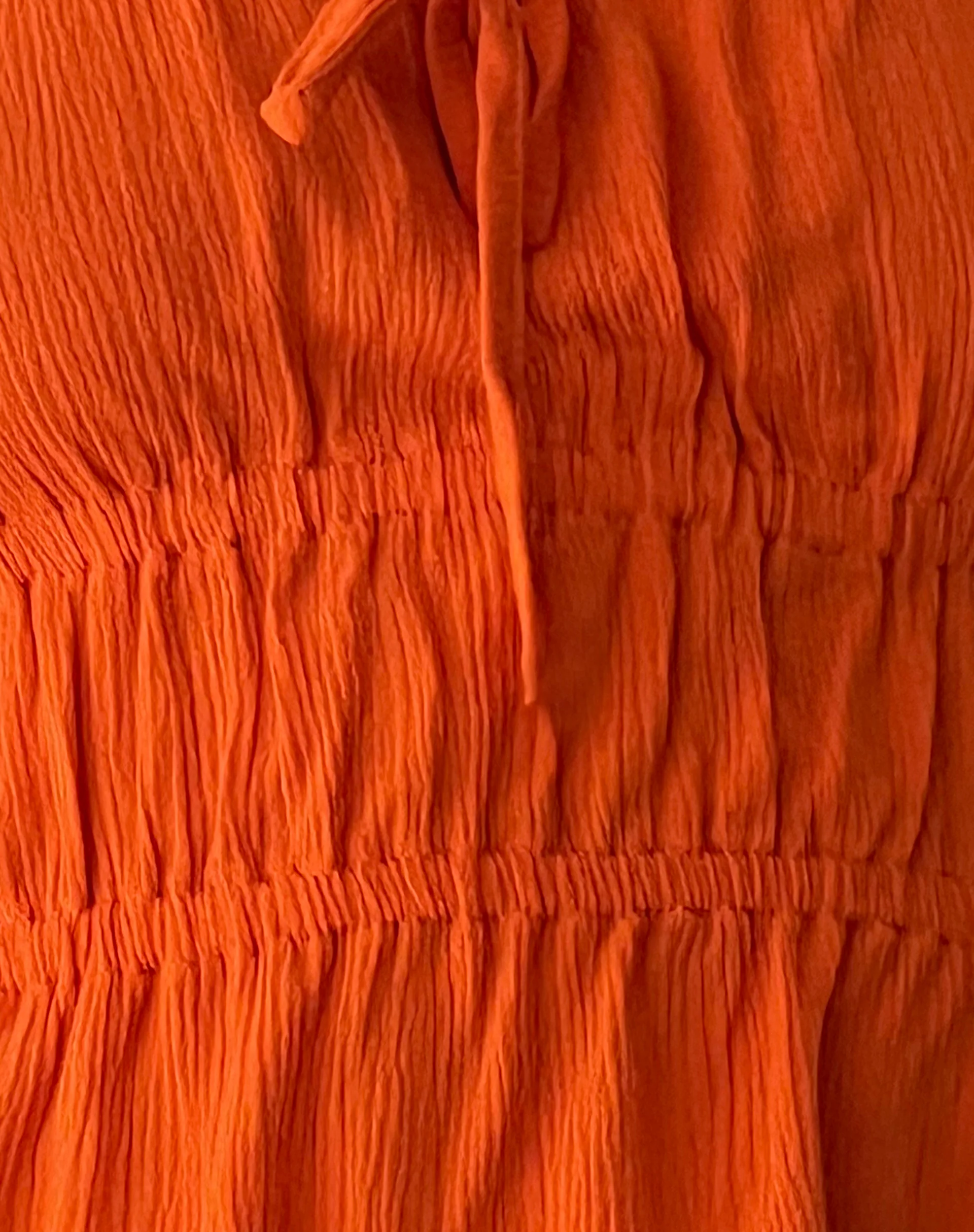 Cove Bandeau Top in Crinkle Orange - Image 6