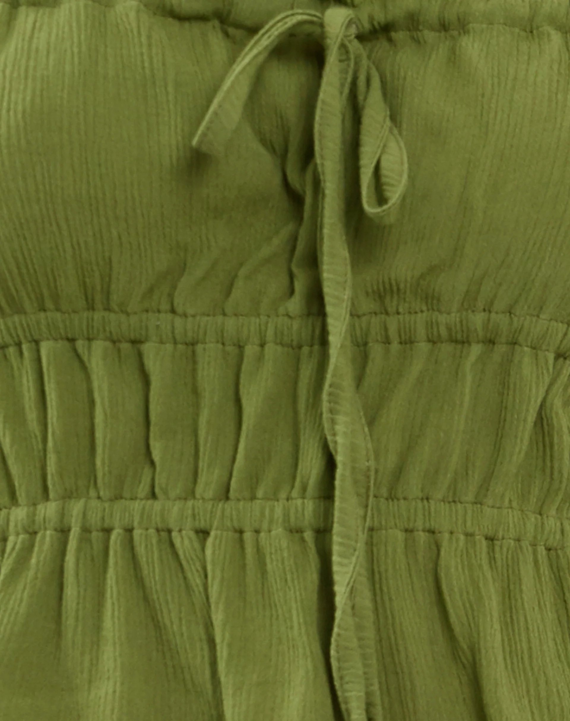 Cove Bandeau Top in Crinkle Green Sweet Pea - Image 6