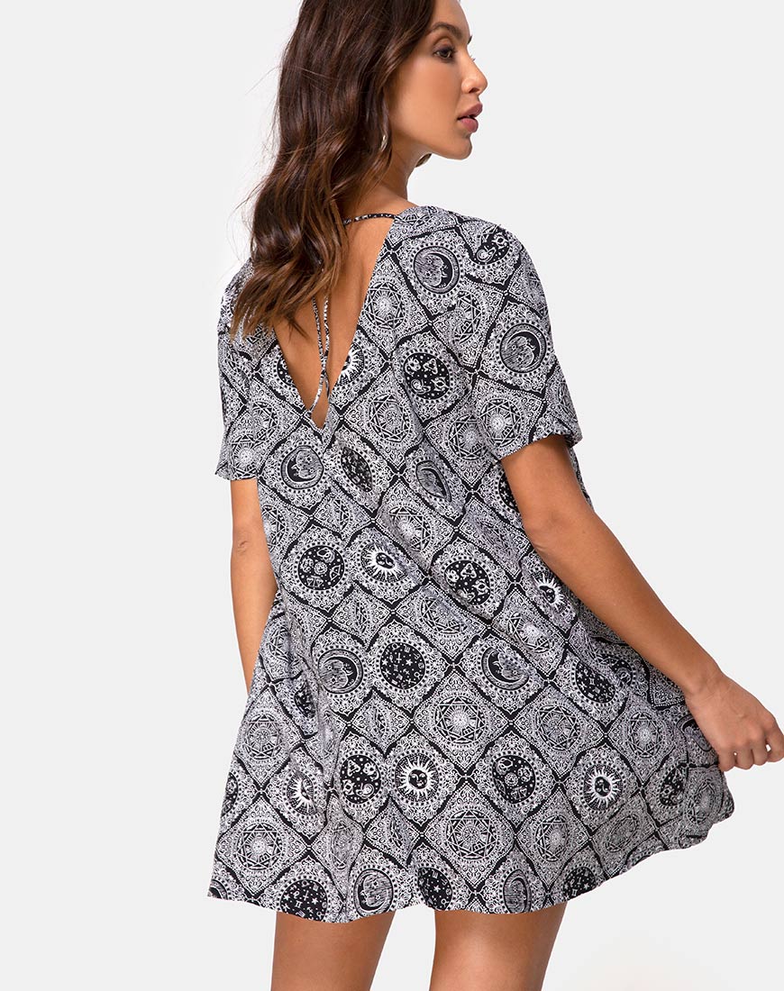 Crosena Dress in Astrology Black - Image 2